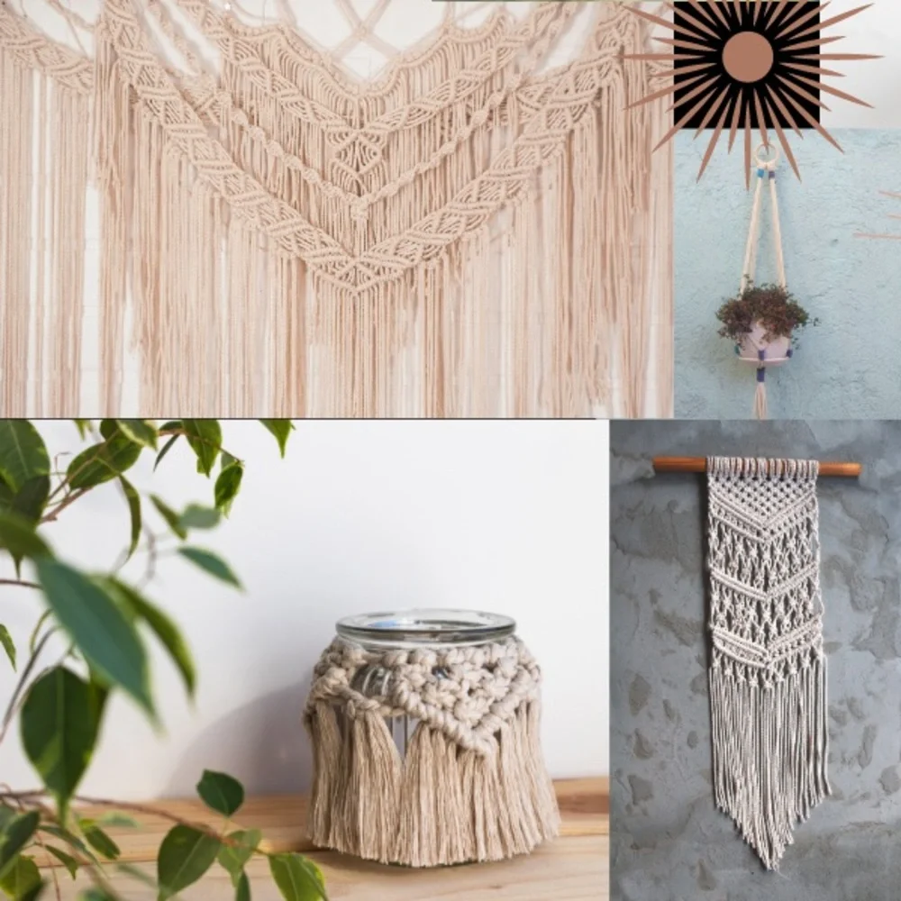 NEW: Macrame Hand Woven Glass Bottles, Mason Jars, Bottles, Vases (&/or) Jars